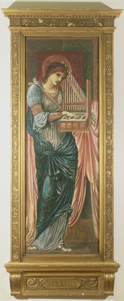 Santa Cecilia (tempera su pannello) da Edward Burne Jones